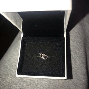 Interlocking hearts Pandora ring